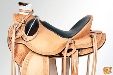 Western Horse Wade Saddle American Leather Ranch Roping Tan